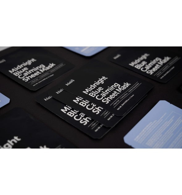 Middernachtblauw kalmerend sheetmasker