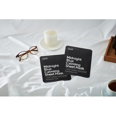 Middernachtblauw kalmerend sheetmasker